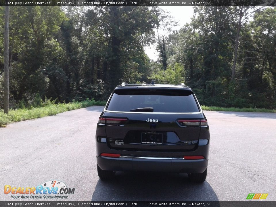 2021 Jeep Grand Cherokee L Limited 4x4 Diamond Black Crystal Pearl / Black Photo #7