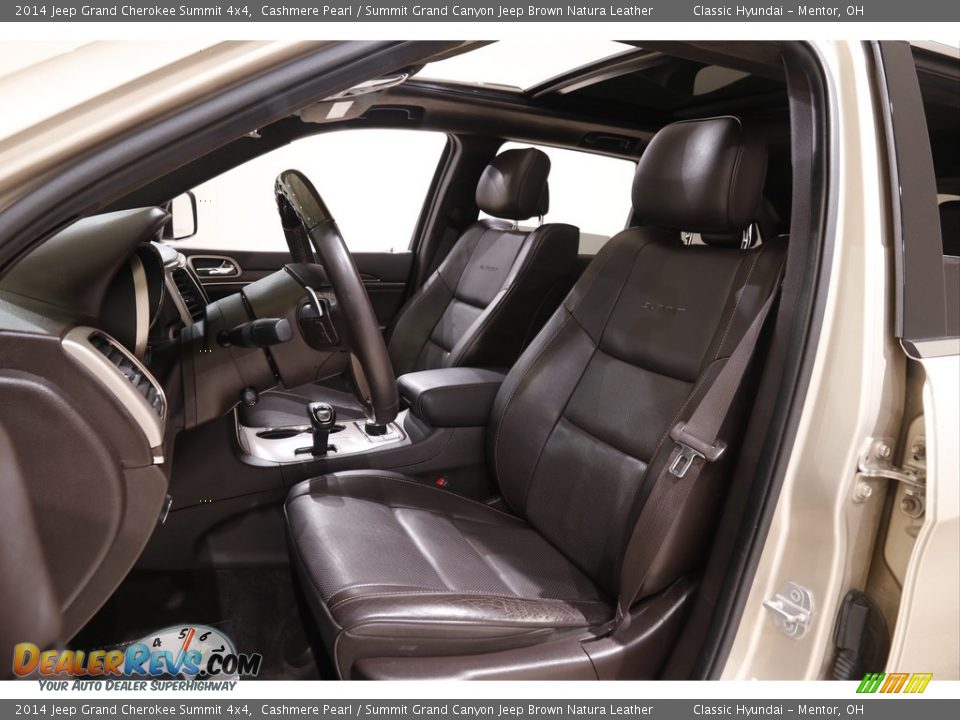 2014 Jeep Grand Cherokee Summit 4x4 Cashmere Pearl / Summit Grand Canyon Jeep Brown Natura Leather Photo #5