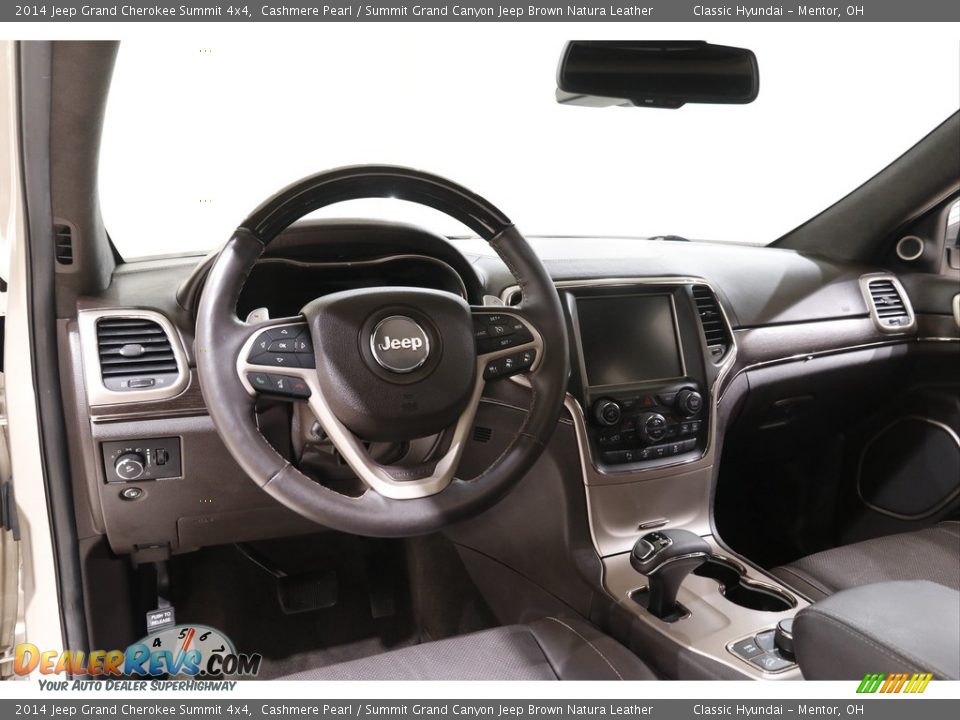 2014 Jeep Grand Cherokee Summit 4x4 Cashmere Pearl / Summit Grand Canyon Jeep Brown Natura Leather Photo #6
