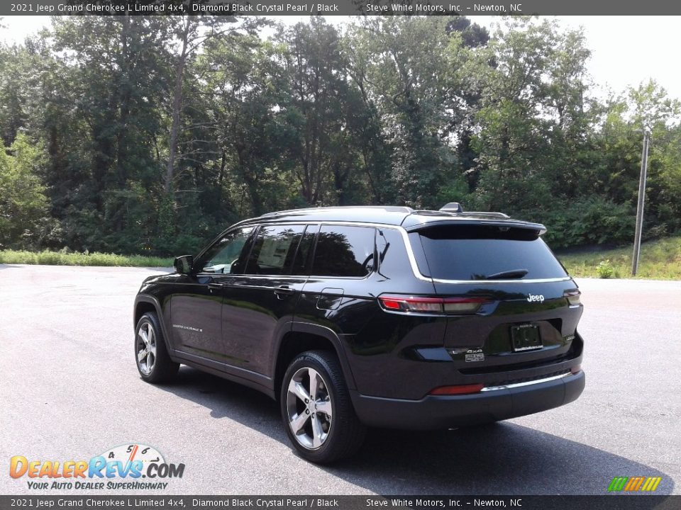 2021 Jeep Grand Cherokee L Limited 4x4 Diamond Black Crystal Pearl / Black Photo #8