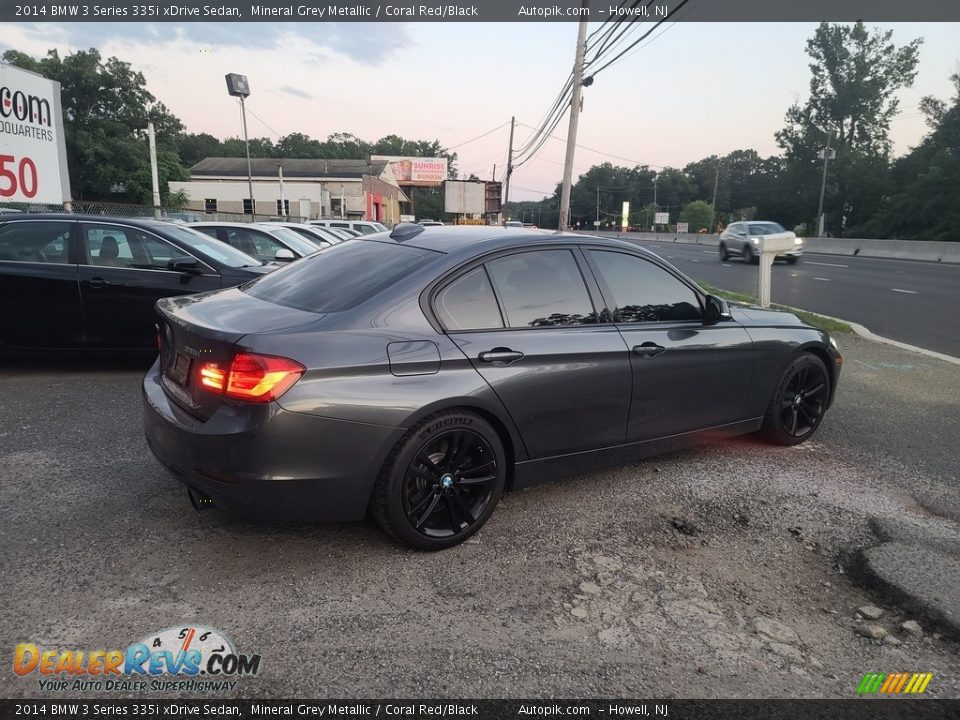 2014 BMW 3 Series 335i xDrive Sedan Mineral Grey Metallic / Coral Red/Black Photo #4