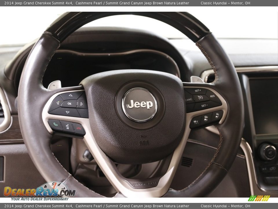 2014 Jeep Grand Cherokee Summit 4x4 Cashmere Pearl / Summit Grand Canyon Jeep Brown Natura Leather Photo #7