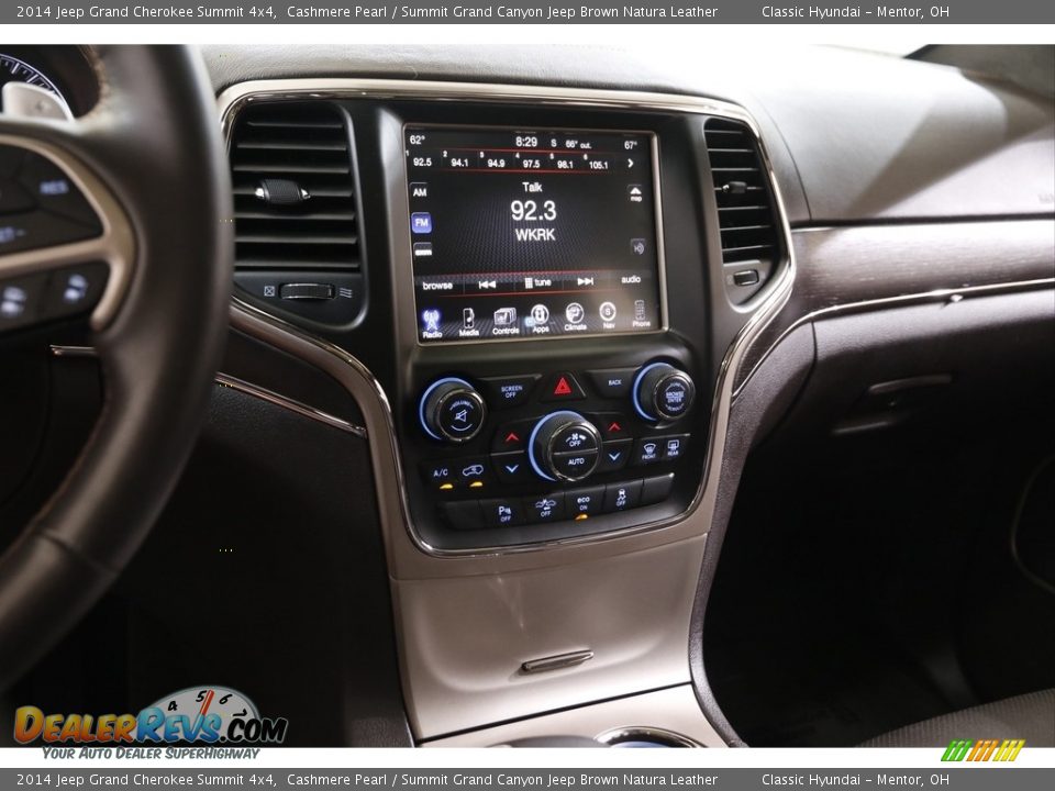 2014 Jeep Grand Cherokee Summit 4x4 Cashmere Pearl / Summit Grand Canyon Jeep Brown Natura Leather Photo #9