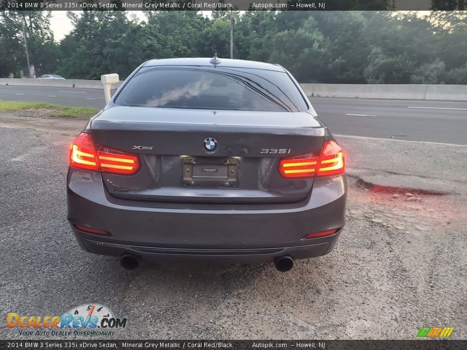 2014 BMW 3 Series 335i xDrive Sedan Mineral Grey Metallic / Coral Red/Black Photo #6