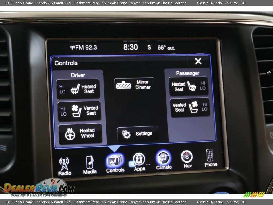 2014 Jeep Grand Cherokee Summit 4x4 Cashmere Pearl / Summit Grand Canyon Jeep Brown Natura Leather Photo #10