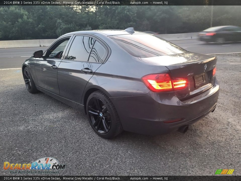 2014 BMW 3 Series 335i xDrive Sedan Mineral Grey Metallic / Coral Red/Black Photo #7