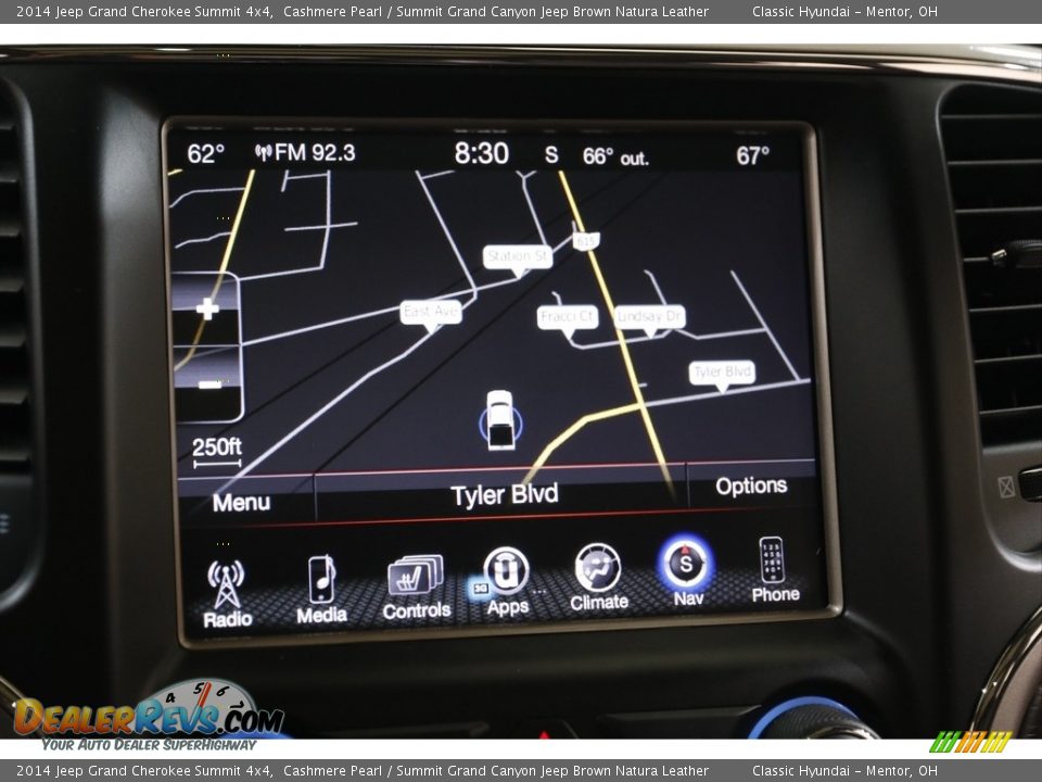 2014 Jeep Grand Cherokee Summit 4x4 Cashmere Pearl / Summit Grand Canyon Jeep Brown Natura Leather Photo #12