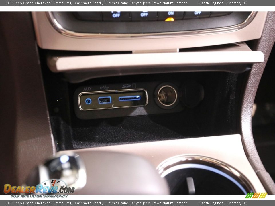 2014 Jeep Grand Cherokee Summit 4x4 Cashmere Pearl / Summit Grand Canyon Jeep Brown Natura Leather Photo #15