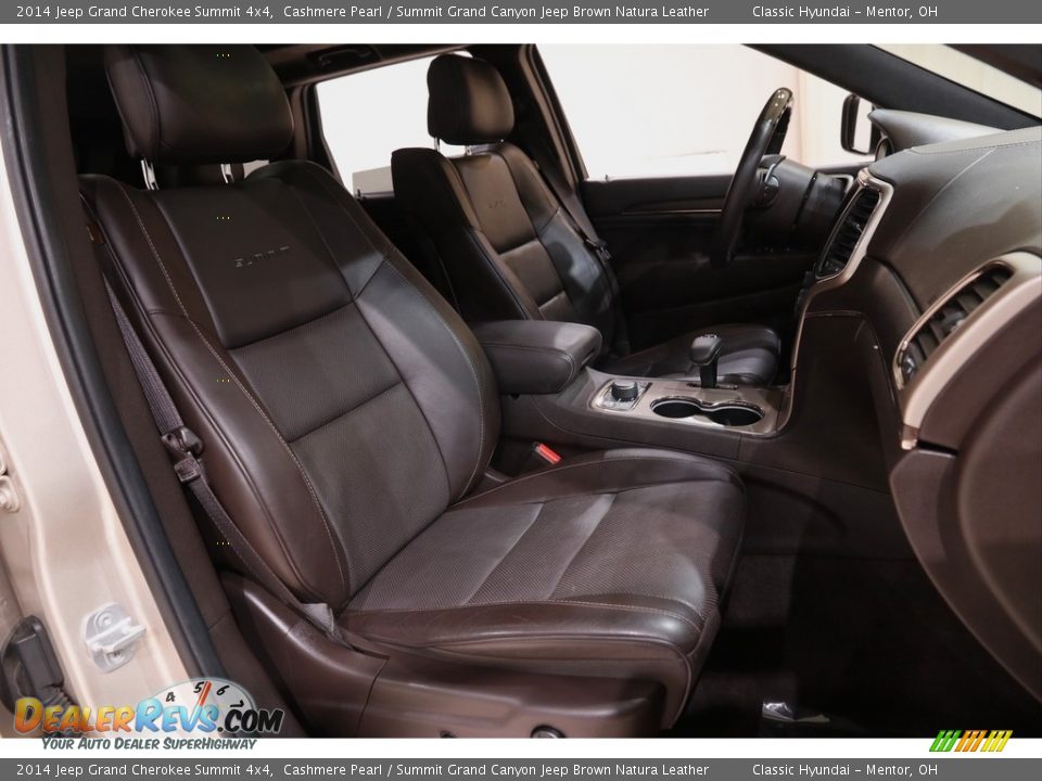 2014 Jeep Grand Cherokee Summit 4x4 Cashmere Pearl / Summit Grand Canyon Jeep Brown Natura Leather Photo #16