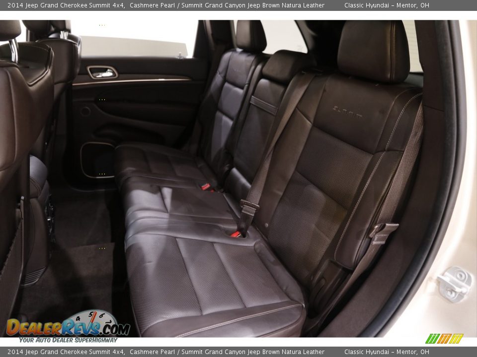 2014 Jeep Grand Cherokee Summit 4x4 Cashmere Pearl / Summit Grand Canyon Jeep Brown Natura Leather Photo #18