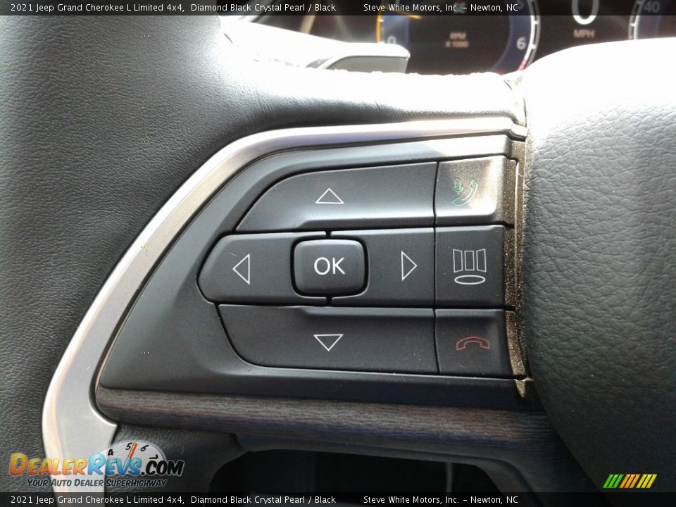 2021 Jeep Grand Cherokee L Limited 4x4 Diamond Black Crystal Pearl / Black Photo #18
