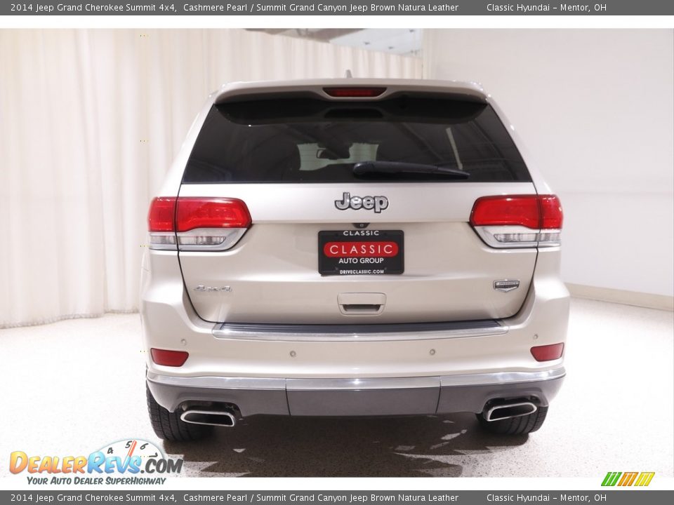 2014 Jeep Grand Cherokee Summit 4x4 Cashmere Pearl / Summit Grand Canyon Jeep Brown Natura Leather Photo #19