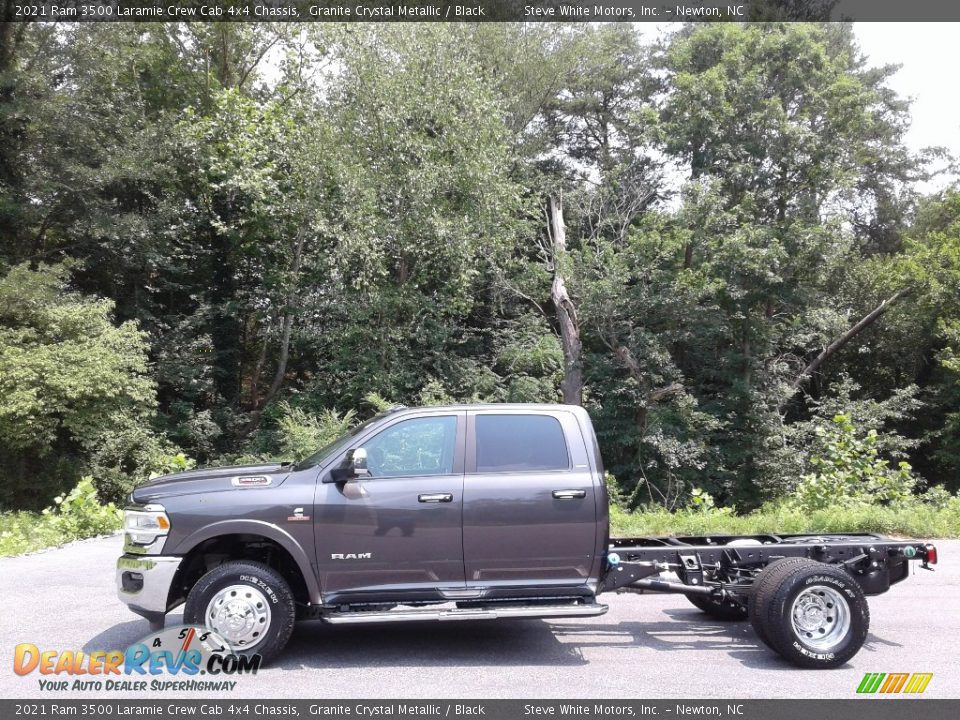 2021 Ram 3500 Laramie Crew Cab 4x4 Chassis Granite Crystal Metallic / Black Photo #1