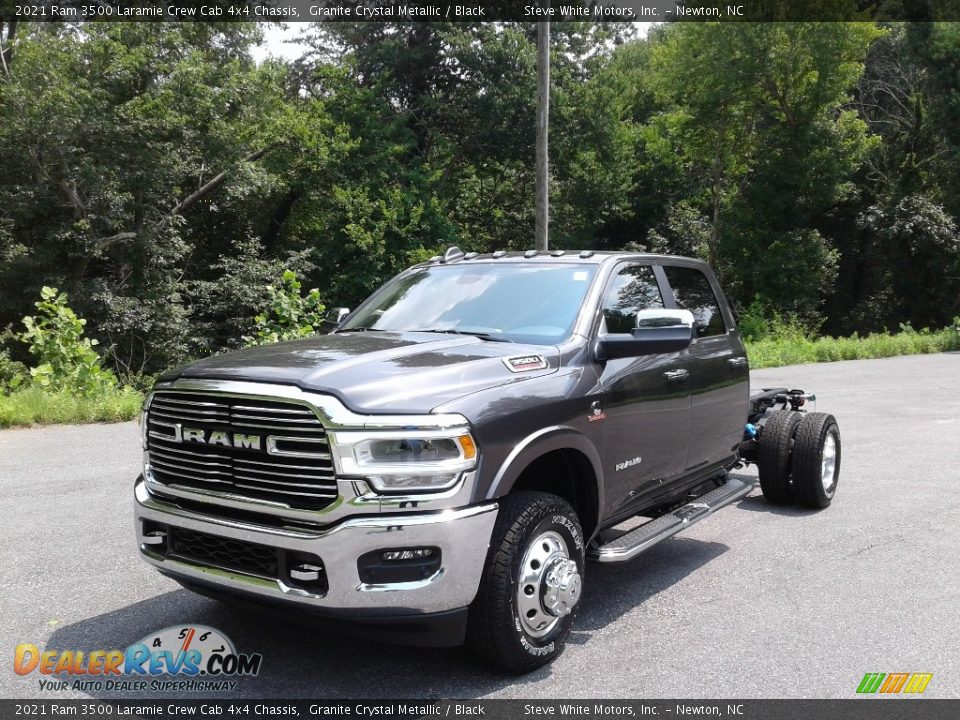 2021 Ram 3500 Laramie Crew Cab 4x4 Chassis Granite Crystal Metallic / Black Photo #2