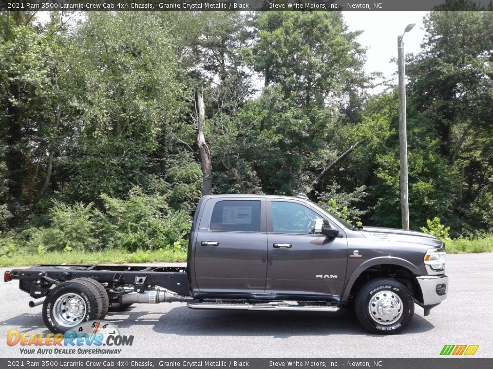 2021 Ram 3500 Laramie Crew Cab 4x4 Chassis Granite Crystal Metallic / Black Photo #5