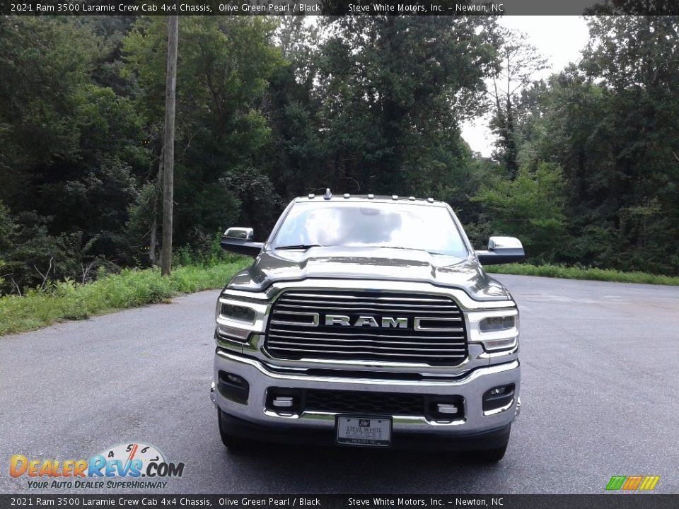 2021 Ram 3500 Laramie Crew Cab 4x4 Chassis Olive Green Pearl / Black Photo #3