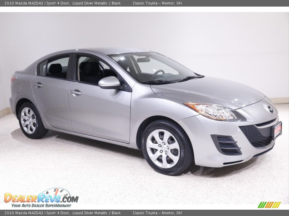 2010 Mazda MAZDA3 i Sport 4 Door Liquid Silver Metallic / Black Photo #1