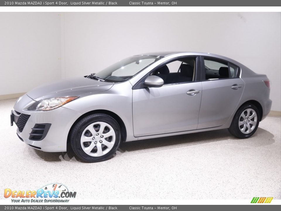 2010 Mazda MAZDA3 i Sport 4 Door Liquid Silver Metallic / Black Photo #3