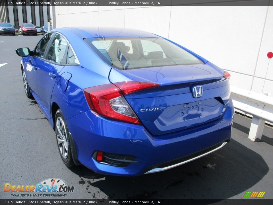 2019 Honda Civic LX Sedan Agean Blue Metallic / Black Photo #3
