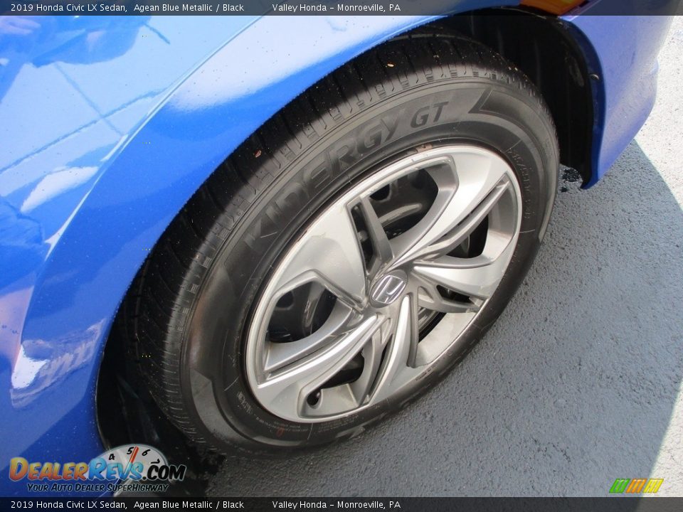 2019 Honda Civic LX Sedan Agean Blue Metallic / Black Photo #6