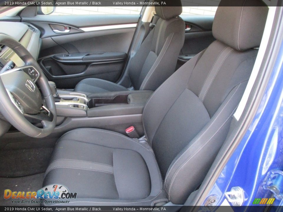 2019 Honda Civic LX Sedan Agean Blue Metallic / Black Photo #11