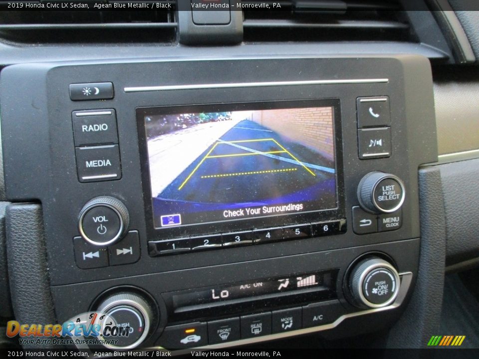 2019 Honda Civic LX Sedan Agean Blue Metallic / Black Photo #15