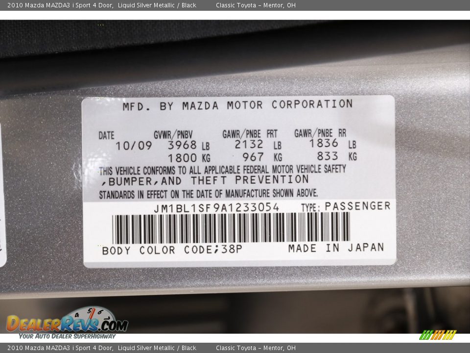 2010 Mazda MAZDA3 i Sport 4 Door Liquid Silver Metallic / Black Photo #19