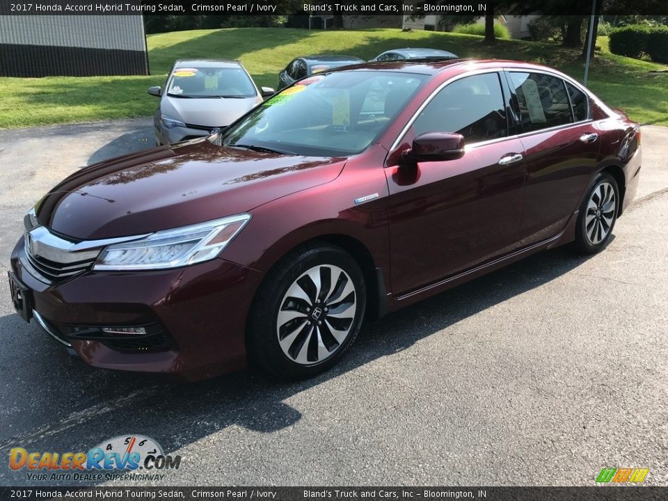 2017 Honda Accord Hybrid Touring Sedan Crimson Pearl / Ivory Photo #2