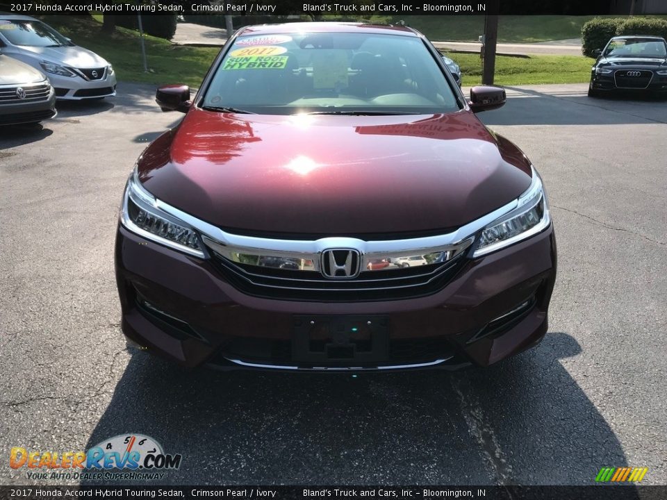 2017 Honda Accord Hybrid Touring Sedan Crimson Pearl / Ivory Photo #3