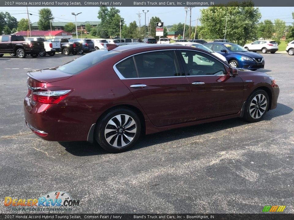 2017 Honda Accord Hybrid Touring Sedan Crimson Pearl / Ivory Photo #6