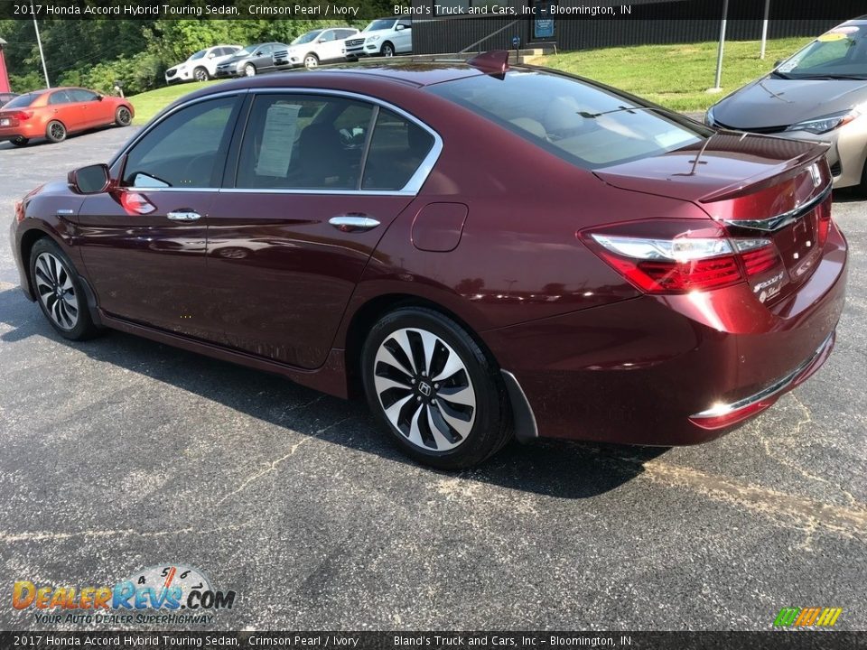 2017 Honda Accord Hybrid Touring Sedan Crimson Pearl / Ivory Photo #10