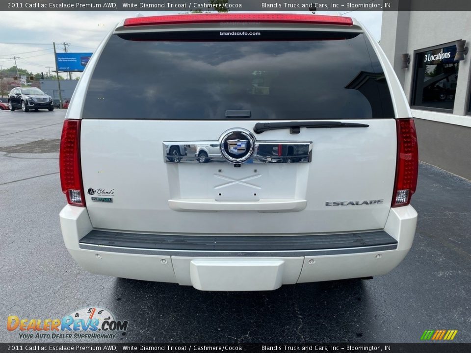 2011 Cadillac Escalade Premium AWD White Diamond Tricoat / Cashmere/Cocoa Photo #6