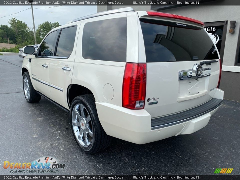 2011 Cadillac Escalade Premium AWD White Diamond Tricoat / Cashmere/Cocoa Photo #7