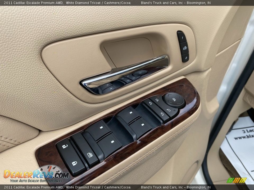 2011 Cadillac Escalade Premium AWD White Diamond Tricoat / Cashmere/Cocoa Photo #14