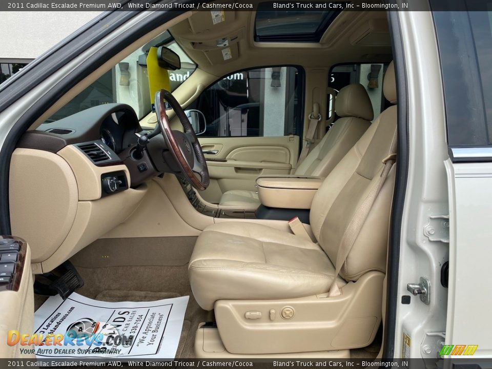 2011 Cadillac Escalade Premium AWD White Diamond Tricoat / Cashmere/Cocoa Photo #15