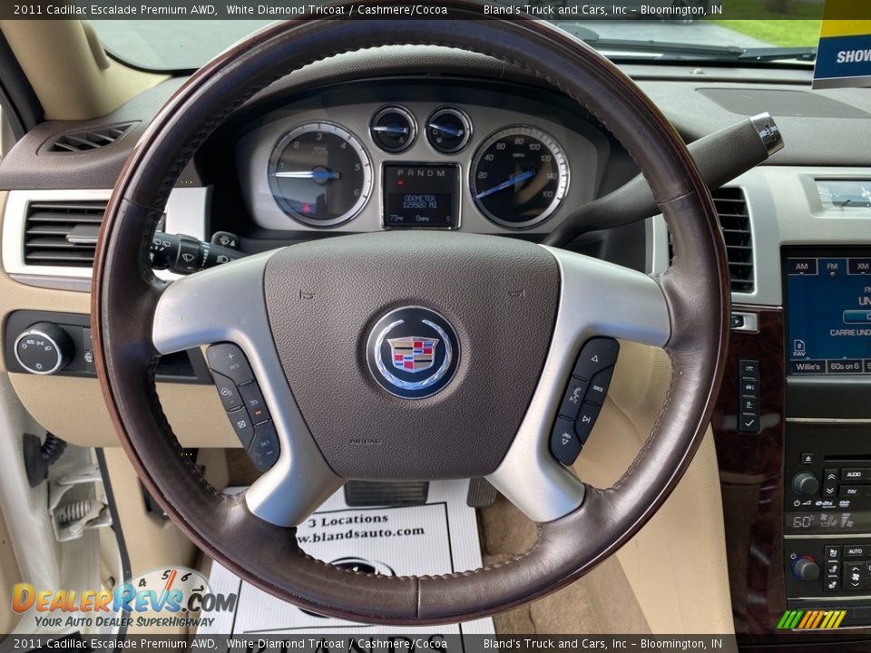 2011 Cadillac Escalade Premium AWD White Diamond Tricoat / Cashmere/Cocoa Photo #18