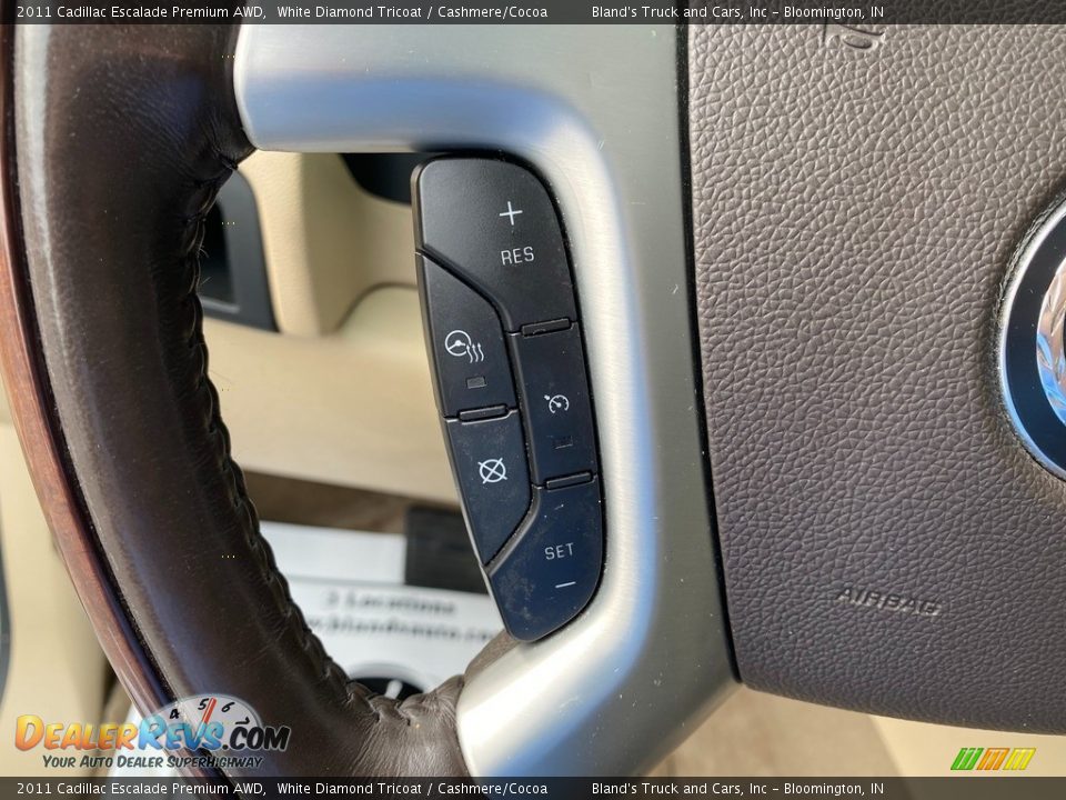 2011 Cadillac Escalade Premium AWD White Diamond Tricoat / Cashmere/Cocoa Photo #20