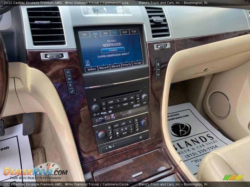 2011 Cadillac Escalade Premium AWD White Diamond Tricoat / Cashmere/Cocoa Photo #25