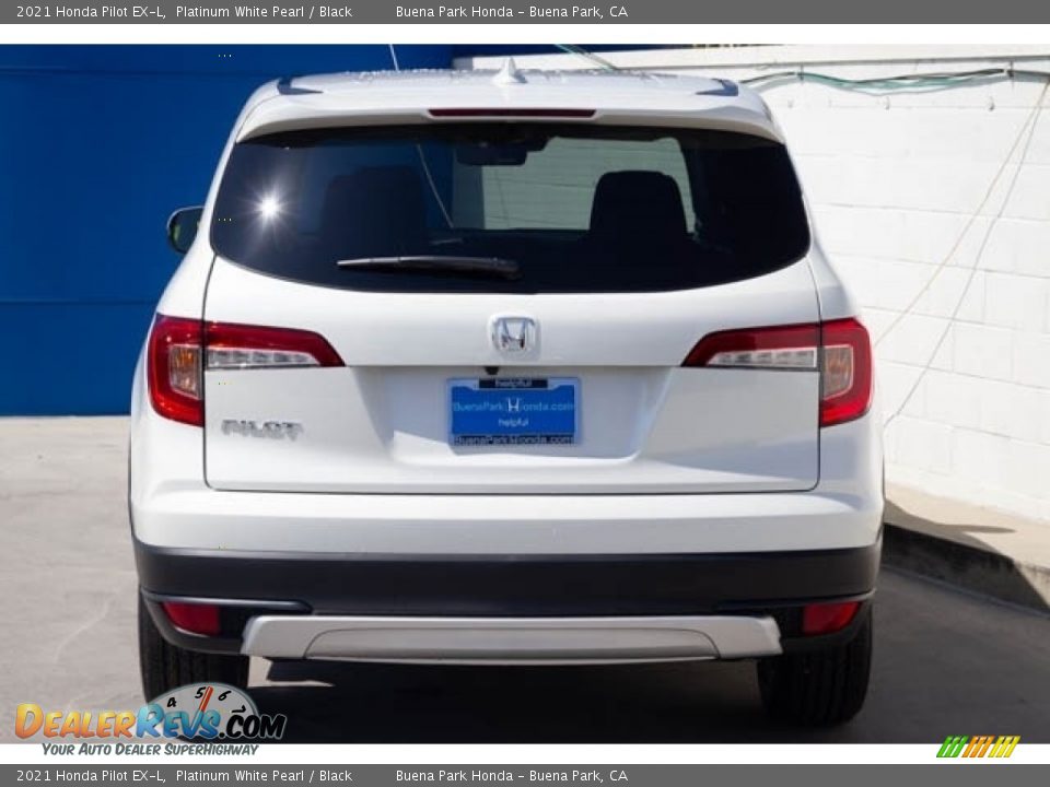 2021 Honda Pilot EX-L Platinum White Pearl / Black Photo #6