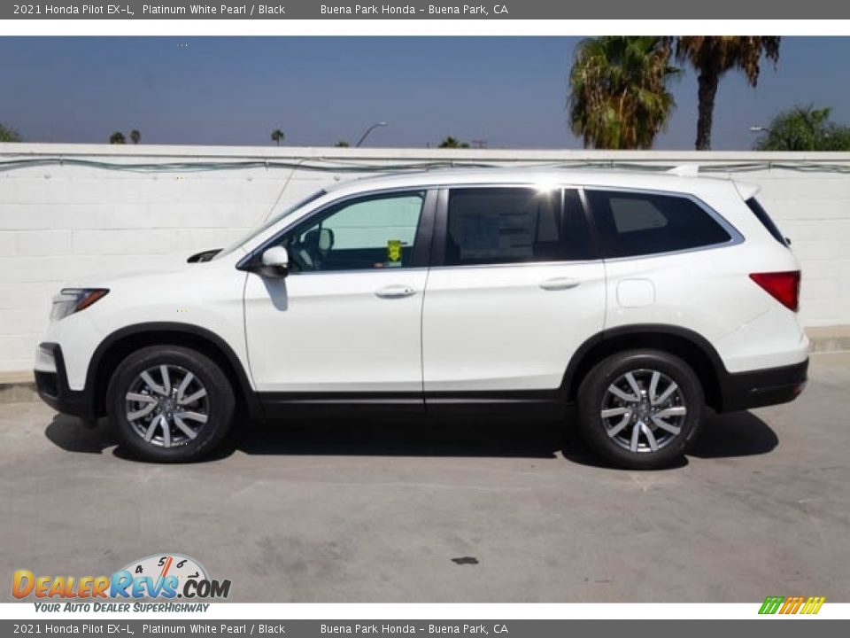 2021 Honda Pilot EX-L Platinum White Pearl / Black Photo #9