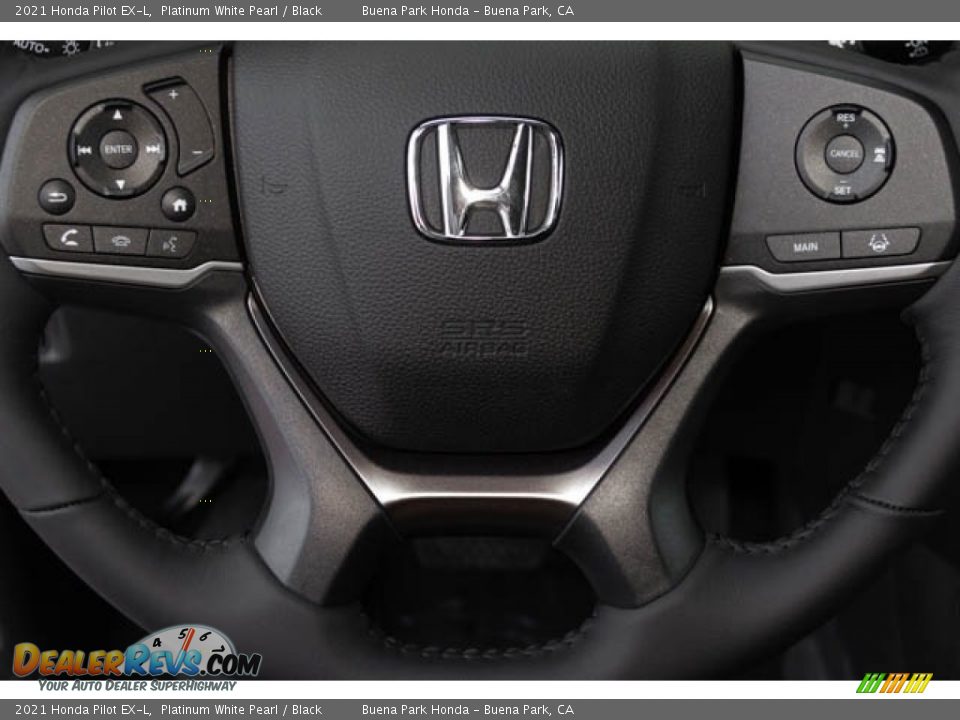 2021 Honda Pilot EX-L Platinum White Pearl / Black Photo #20