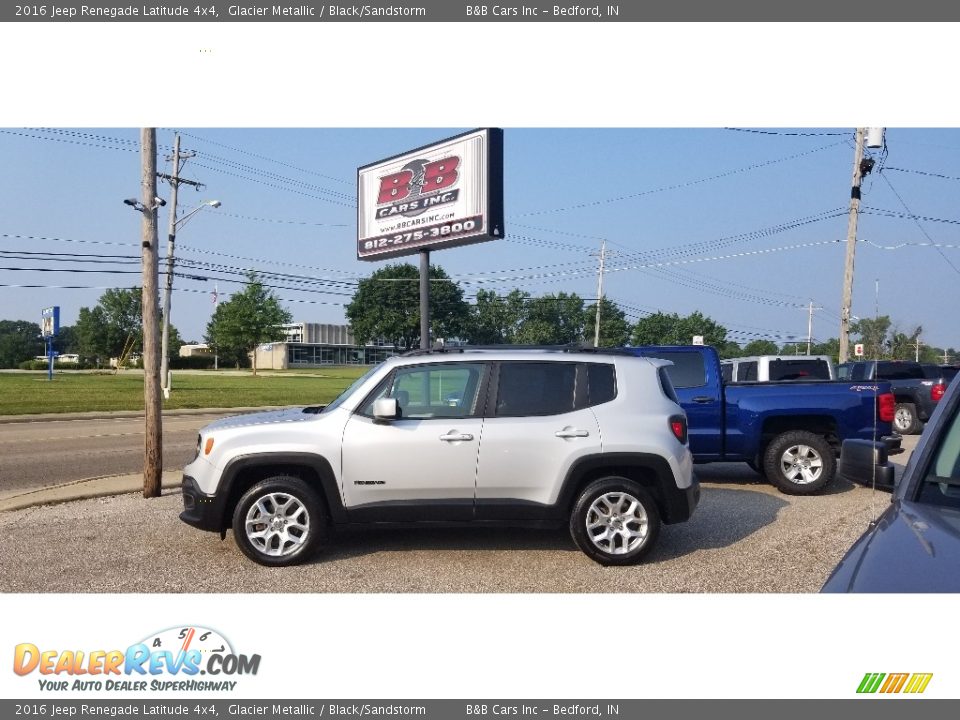 2016 Jeep Renegade Latitude 4x4 Glacier Metallic / Black/Sandstorm Photo #1