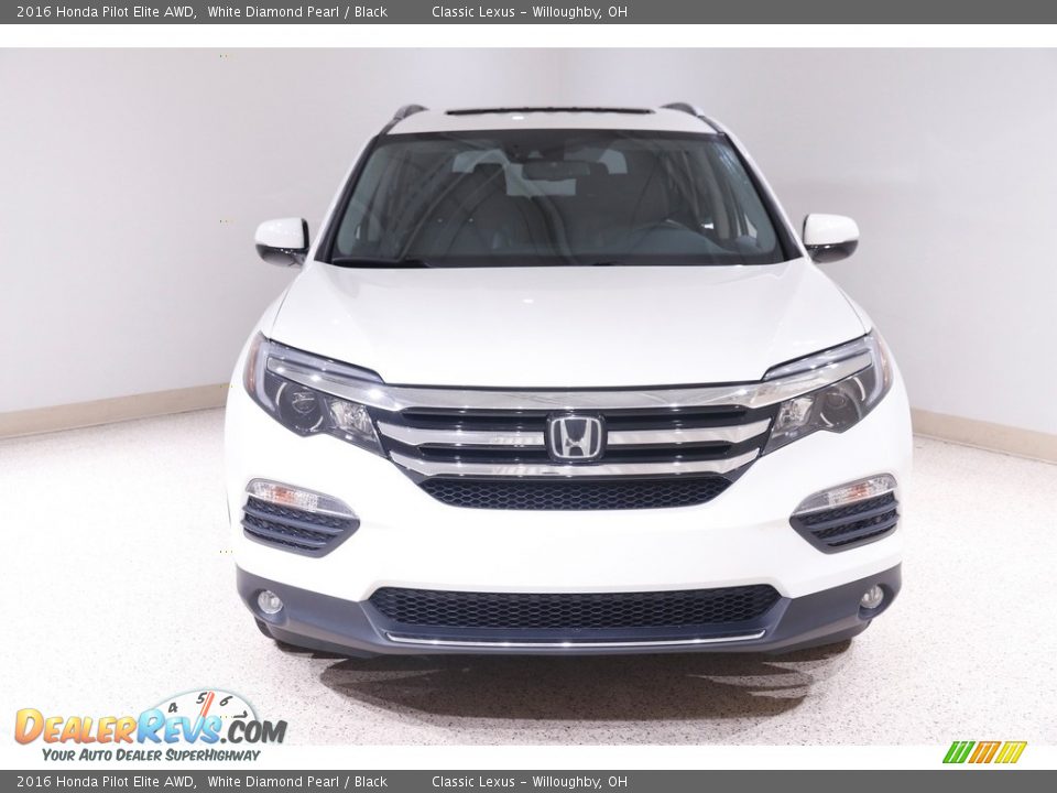 2016 Honda Pilot Elite AWD White Diamond Pearl / Black Photo #2