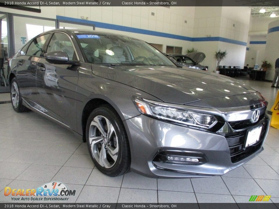 2018 Honda Accord EX-L Sedan Modern Steel Metallic / Gray Photo #3