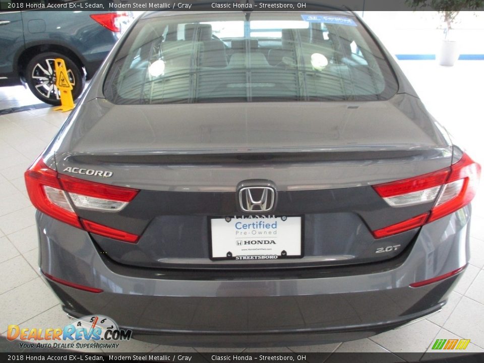 2018 Honda Accord EX-L Sedan Modern Steel Metallic / Gray Photo #7