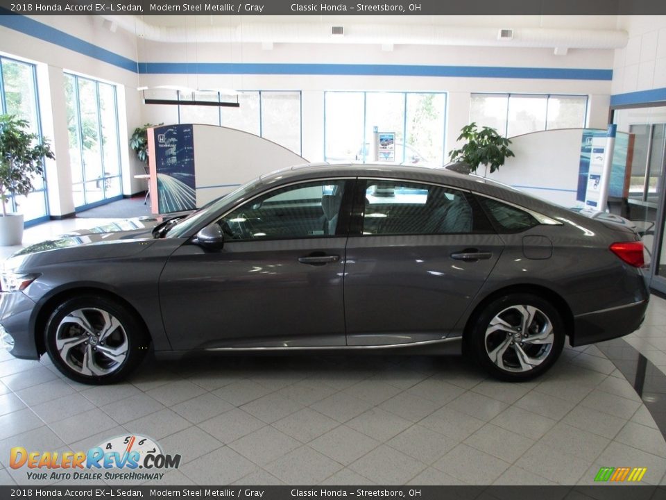 2018 Honda Accord EX-L Sedan Modern Steel Metallic / Gray Photo #8