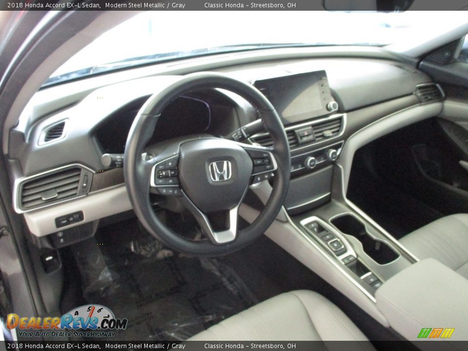 2018 Honda Accord EX-L Sedan Modern Steel Metallic / Gray Photo #25