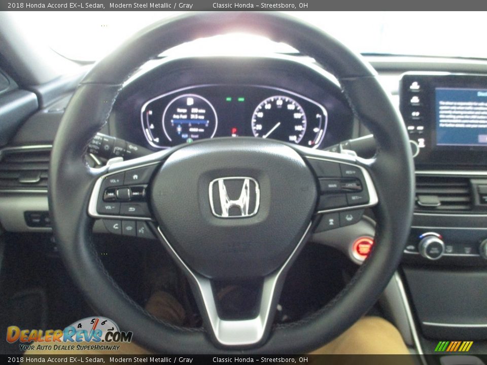 2018 Honda Accord EX-L Sedan Modern Steel Metallic / Gray Photo #28
