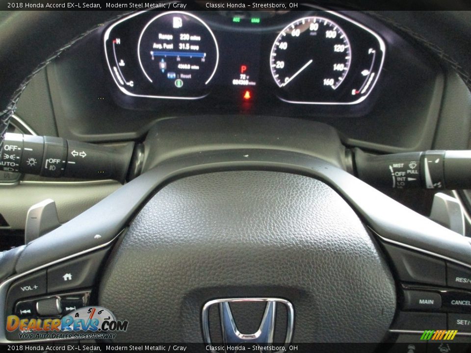 2018 Honda Accord EX-L Sedan Modern Steel Metallic / Gray Photo #31