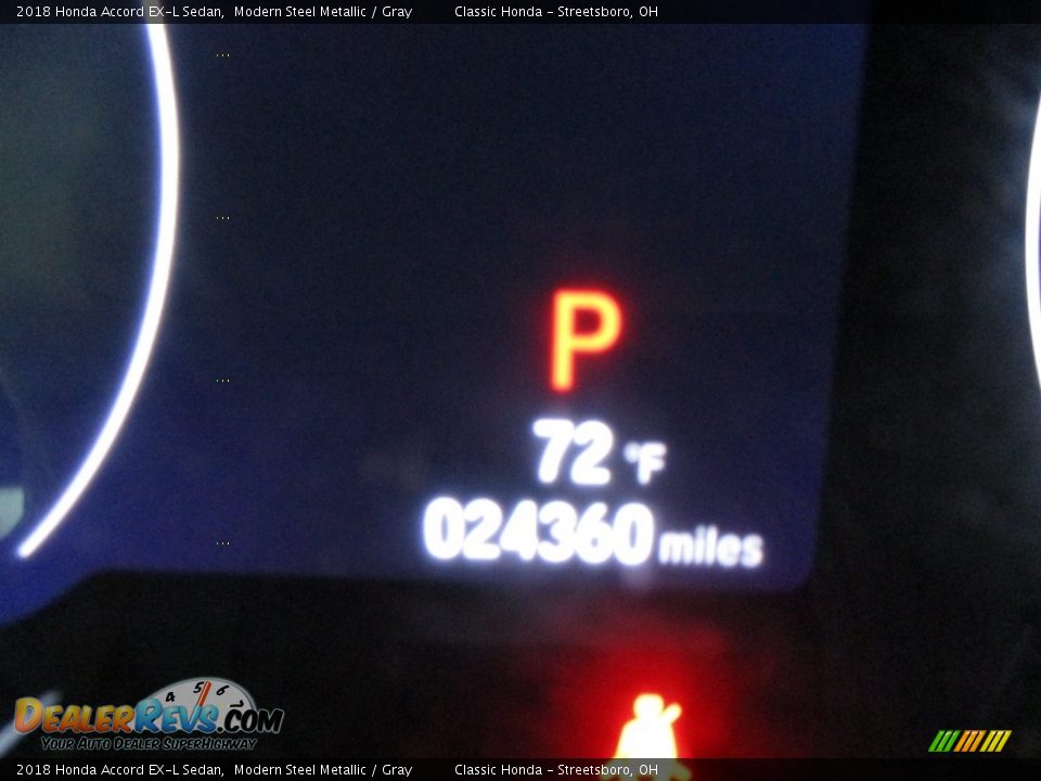 2018 Honda Accord EX-L Sedan Modern Steel Metallic / Gray Photo #32